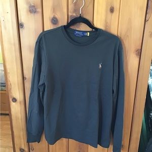 Polo Ralph Lauren soft cotton long sleeve tee custom fit olive green size L